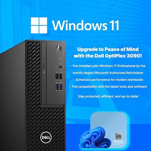 Dell OptiPlex 3090 Desktop PC | Intel Core i5 10th Gen Hexa Core | 16GB RAM | 500GB SSD | Windows 11 Pro | Dual 24" LCD Monitors | WiFi + Bluetooth | Wired Keyboard & Mouse | (Renewed) - Image 6