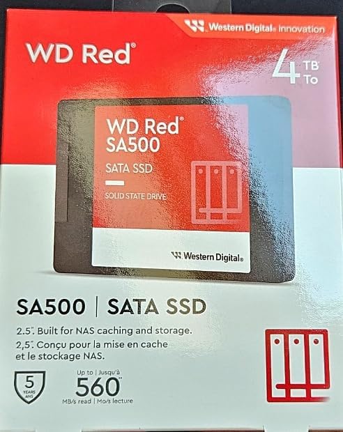 Western Digital 4TB WD Red SA500 NAS 3D NAND Internal SSD Solid State Drive - SATA III 6 Gb/s, 2.5"/7mm, Up to 560 MB/s - WDS400T2R0A - Image 2