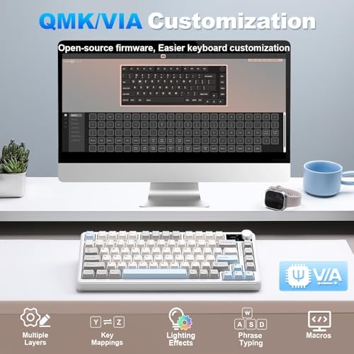 YUNZII B75 PRO MAX 75% Mechanical Keyboard (Beige,Milk Switch) - Image 6