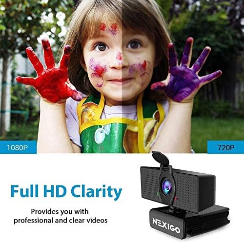NexiGo N60 1080P Web Camera, HD Webcam with Microphone & Privacy Cover, USB Computer Camera, 110-degree Wide Angle, Plug and Play, for Zoom/Skype/Teams/OBS, Conferencing and Video Calling (Renewed) - Image 3
