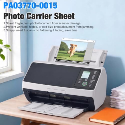 5PC PA03770-0015 Photo Carrier Sheet for Fujitsu Scanner ix500 ix1600 - Image 2