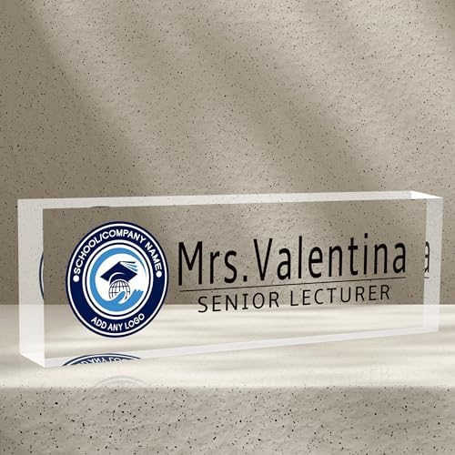 Custom Personalized Office Desk Plates-Gifts & Decor (White) by AZUFEMOS