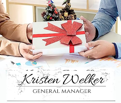 Name Plate for Desk, Desk Name Plate Personalized, Office Decor for Women Men, Acrylic Desktop Accessories, Office Appreciation Gifts for Boss Social Workers Nurse Teacher Employee (White Marble) - Image 5