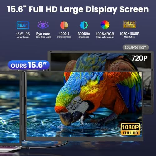 Laptop Screen Extender 15.6" FHD 1080P Portable Monitor - Image 4