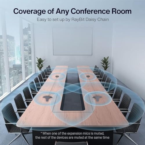 Conference Speaker and Microphone - Bluetooth Speakerphone with Daisy Chain, AI Noise Cancellation, Voice Enhancement, Support Wireless Dongle, USB Connection, Compatible with All Meeting Rooms - Image 3