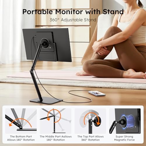 15.6" Portable Monitor with Stand FHD 1080P IPS Travel Monitor for Laptop - Image 3