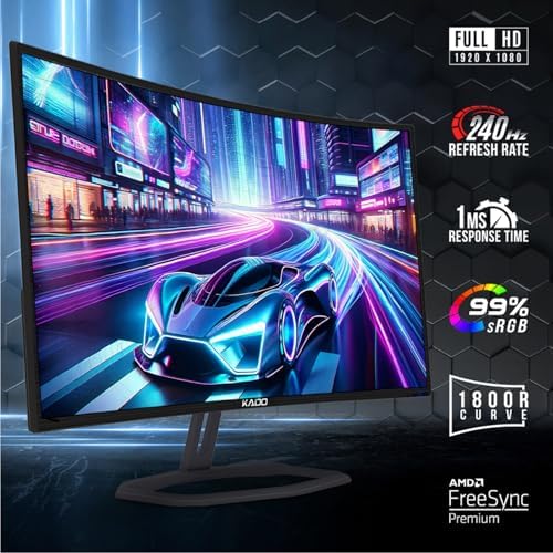 Kado 2-Pack 32" 240Hz 1ms Curved 1800R 1920x1080 Gaming Computer Monitor - Image 2