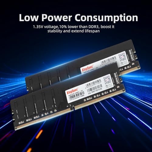 KingSpec 8GB DDR4 RAM 3200MHz for Desktop - Plug-and-Play, Home & Office Use, Standard Version, 288-Pin DIMM CL18 1.35V Computer Memory Compatible with Most Intel/AMD PCs - Image 3