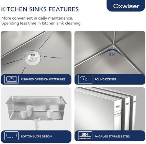 15 inch Drop in Bar Sink Outdoor Prep RV Wet Bar Sink 16 Gauge Stainless Steel Single Bowl Topmount Small Kitchen Sinks - Image 3