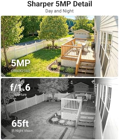 Anlapus 5MP Home Security Camera System, 8pcs 3K Pan Tilt Cameras, 1TB HDD - Image 2