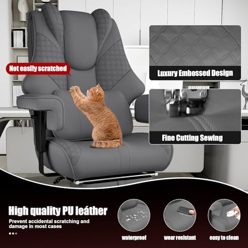 Big and Tall Office Chair with Foot Rest, High Back Computer Desk Chair - Image 5