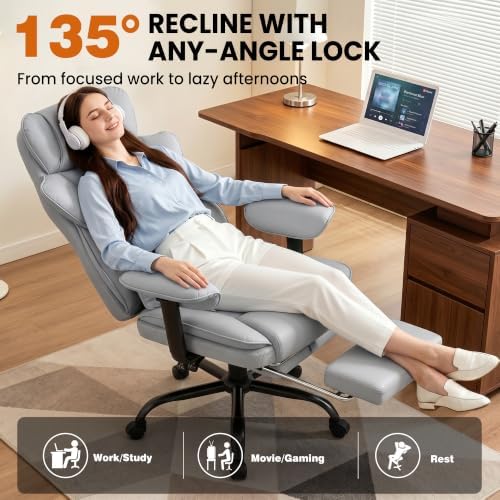Office Chair, Desk Chair with Soft Adjustable Armrests - Image 6
