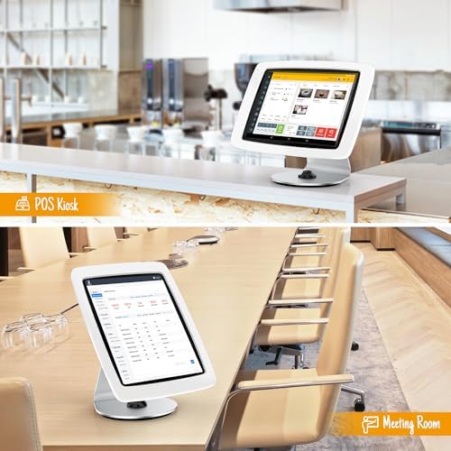 Tablet Kiosk Stand for Desk with Lock - Rotatable Swivel Compatible with 10.9" iPad 10th, Pro 11" 1 2 3 4, Air 4 5, Air 11"(M2/M3/M4), iPad 11"(A16) - BSC109WA - Image 6