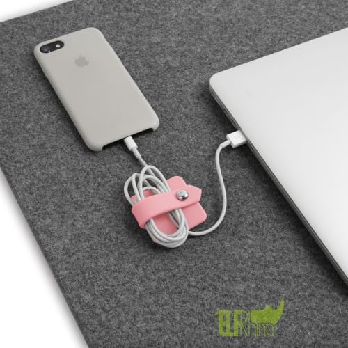 Cord Organizer Earbuds Holder Earphone Wrap Earphones Organizer Headset Headphone Earphone Wrap Winder Cord Manager Cable Winder Set of 3(Pink) - Image 7