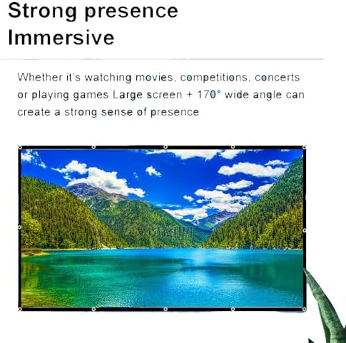 120 inch Projector Screen 16:9 Foldable Anti-Crease Portable Movies Screen - Image 5