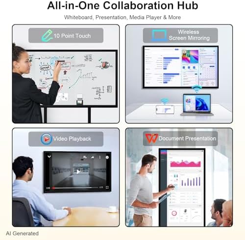 49" Smart Board – 8-Core 8K Android 12, RK3588 Chip, 8GB+64GB, Eshare Wireless Mirroring with Phone Control, for Classroom Teaching, Live Streaming, and Office Meetings (Board Only) - Image 4