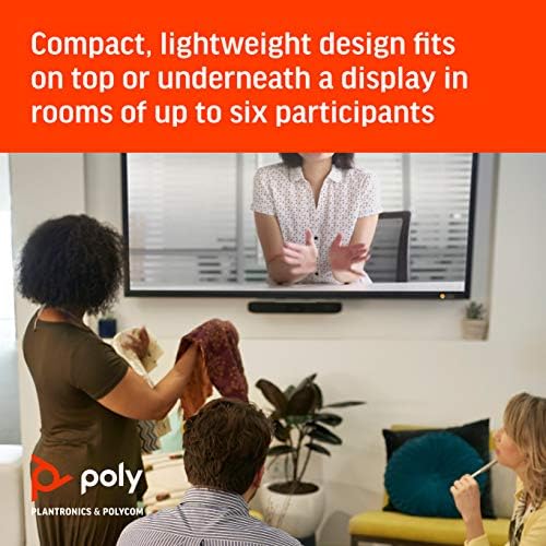 Poly - Studio X30 (Polycom) with TC8 Touch Controller - 4K Video & Audio Bar - Conferencing System for Small Meeting Rooms - Works with Teams, Zoom & More - Image 6