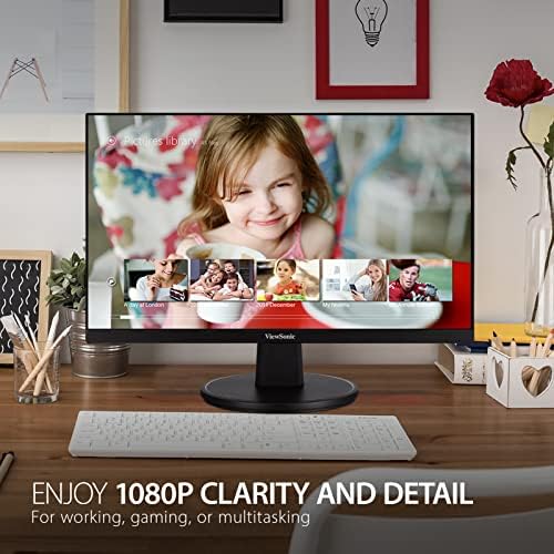 ViewSonic VS2247-MH 22 Inch 1080p Monitor, 100Hz Refresh Rate for Smooth Home and Office Viewing, Eye Care Technology, Thin Bezels, HDMI, and VGA Inputs - Image 2