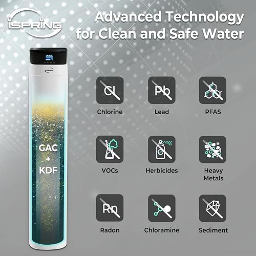 iSpring Elite Series Whole House Central Water Filtration System with Automatic Control Head, Reduces Chlorine, Chloramine, PFAS, Lead, Model: WCF200K - Image 2