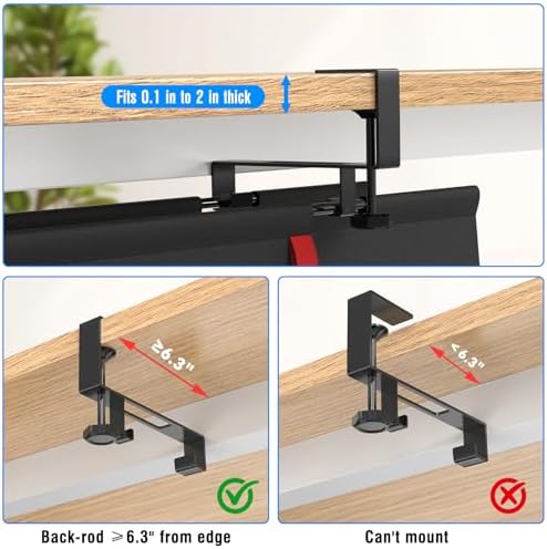 No Drill Under Desk Cable Management Tray, 48" Cord Management Tray with Cable Loop, Upgraded Oxford Fabric Wire Management for Standing Desk - No Damage to Table - Image 4