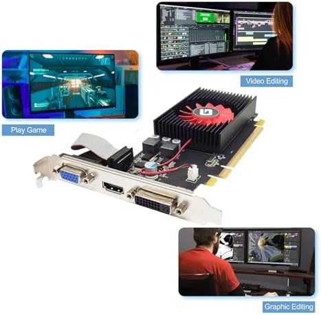 Glorto Radeon HD 5450 1GB DDR3 Low Profile Graphics Card, PCI Express 2.0 x16, HDMI/VGA/DVI, Entry Level GPU for PC, SFF and HTPC - Image 5