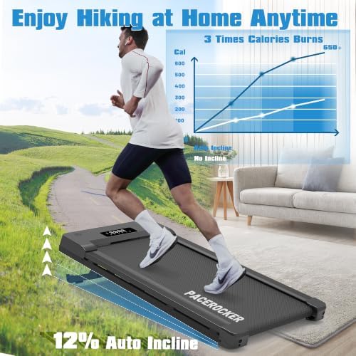 Walking Pad Treadmill 450 lb Capacity, Auto Incline Under Desk Treadmill - Image 2