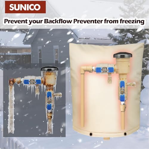 SUNICO Sprinkler Covers for Outside Valve-5°F,Winter Insulate,28x36in,Beige - Image 3