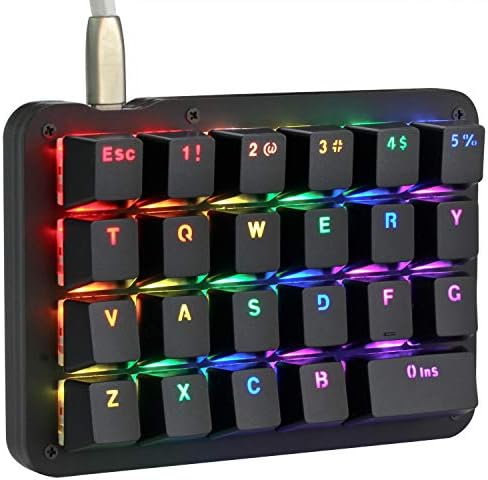 Koolertron One-Handed Macro Keyboard, 23-Key RGB Gaming Keypad by Koolertron