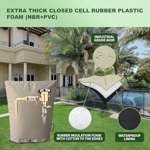 The Original Winter Pipe Insulation Cover (0˚F) - Extra-Thick EVA+NBR (UV-Coated) Insulated Backflow Preventer Freeze Protection, Pump Cover, Sprinkler/Well/Valve Head Cover - (17" W X 20" H) - Image 4