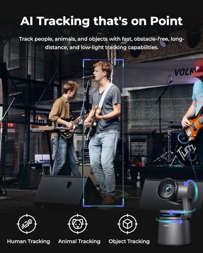 OBSBOT Tail Air & Smart Remote Combo, Streaming Camera with AI Tracking PTZ, Intelligent APP, Gesture Control, HDMI/USB-C/Wireless Webcam, Video Cameras for Filming, Worship, Content Creator, etc. - Image 5