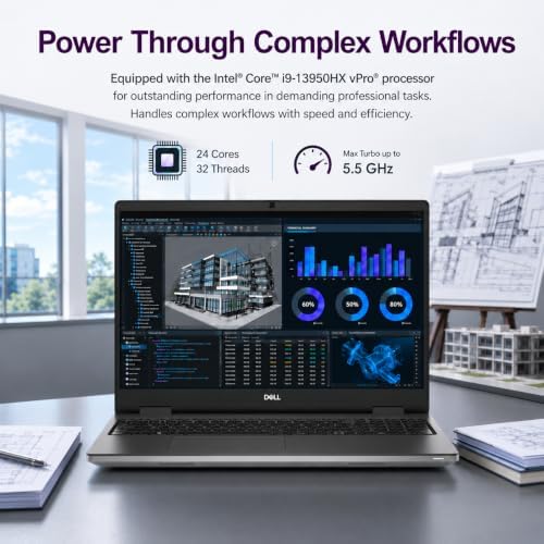 Dell Precision 7680 Laptop, NVIDIA RTX 2000 Ada 8GB, i9-13950HX, 64GB DDR5 - Image 2