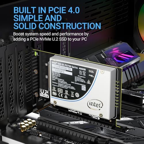 JEYI U.2 to PCIe 4.0 X4 Adapter Card for 2.5inch U.2 NVMe SSDs, 64Gbps - Image 3