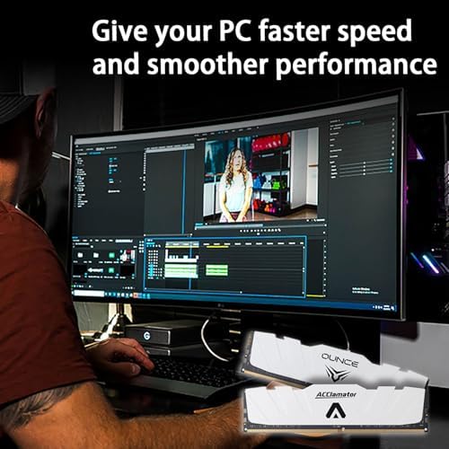 Acclamator DDR4 RAM 32GB (2x16GB) 3200MHz PC4-25600 XMP CL18 1.35V 288-pin Desktop PC Memory Module with Heatsink White Suitable for Gaming and Office Work - Image 6