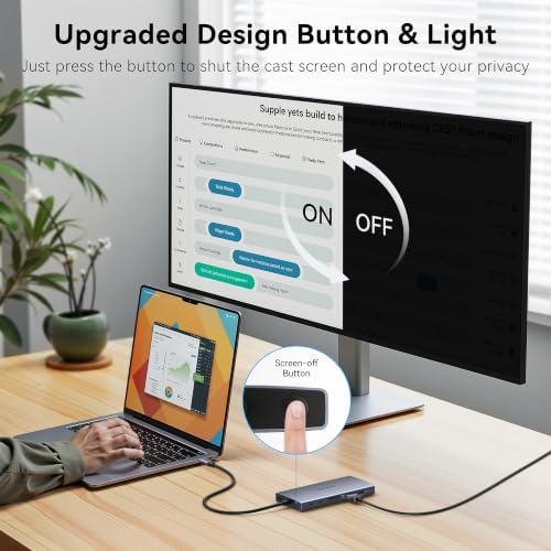 USB C Docking Station Dual Monitor, ABIWAZY 15 in 1 Laptop Docking Station - Image 5
