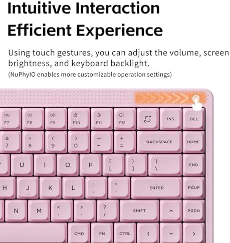 nuphy Node75 Hot-swap Wireless Mechanical Keyboard Pink-Blush Nano Switch - Image 4