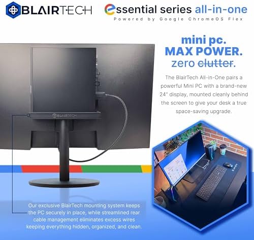 BlairTech Google ChromeOS Flex All-in-One Desktop PC with 24" Monitor | Intel Core i5 | 8 GB RAM, 128GB SSD, RGB Speakers, Wireless Keyboard & Mouse, WiFi & Bluetooth (Renewed) - Image 6