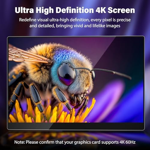 InnoView 14 Inch OLED Portable Monitor 4k UHD 3840x2400 Portable Monitor 100% DCI-P3 | 100000:1Contrast | Built-in Speakers, Travel Monitors for Laptop PC MAC Phone PS4 Xbox Switch - Image 4