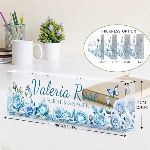 Custom Name Plate for Desk, Acrylic Desk Name Plate Personalized, Employee Appreciation Gifts, Office Desk Accessories for Woman Teacher Nurse, Coworker Gifts for Manager Assistant - Image 3