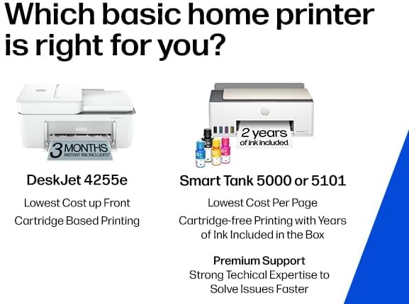 HP DeskJet 4255e Wireless All-in-One Color Inkjet Printer, Scanner, Copier, Best-for-Home, 3 Month Instant Ink Trial Included. This Printer is only 2.4 ghz Capable. AI-Enabled (588S6A) - Image 3