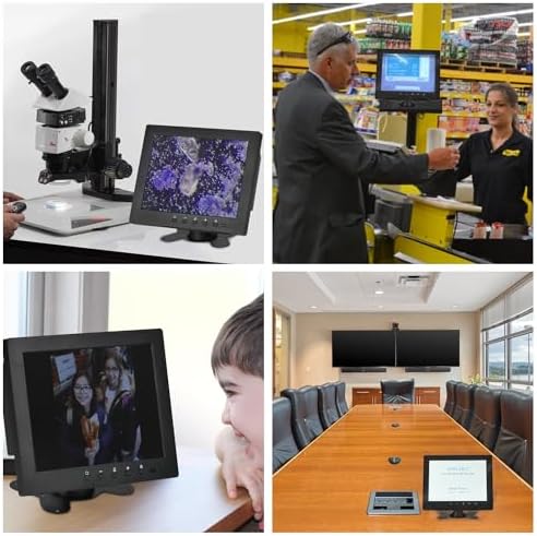 8 inch LCD Security Monitor & Displays,Built-in Dual Speakers Portable Monitor,800 * 600 Resolution,BNC/AV Input,Suitable for CCTV TV CCD DVD - Image 2