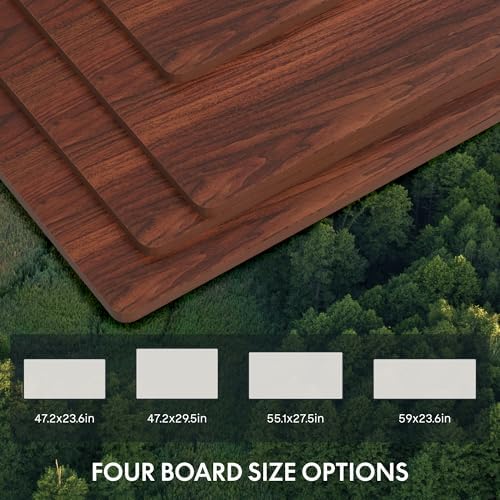 FLEXISPOT E6 3-Stage Dual Motor 60 x 24 Electric Standing Desk Sit Stand Up Desk, Holds 220 lbs, Adjustable Height w/Memory Presets, One-Piece Mahogany Desktop & White Frame, Ships in 2 Boxes - Image 6