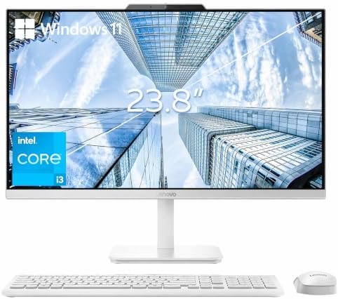 Lenovo 24" FHD All-in-One Desktop Computer for Home & Office, Intel Core i3 Processor, 16GB RAM, 256GB PCIe SSD, HDMI, WiFi 6, Bluetooth 5.2, Business AIO, Vent-Hear, Wireless KB & Mouse, Win 11 Pro by LENOVO