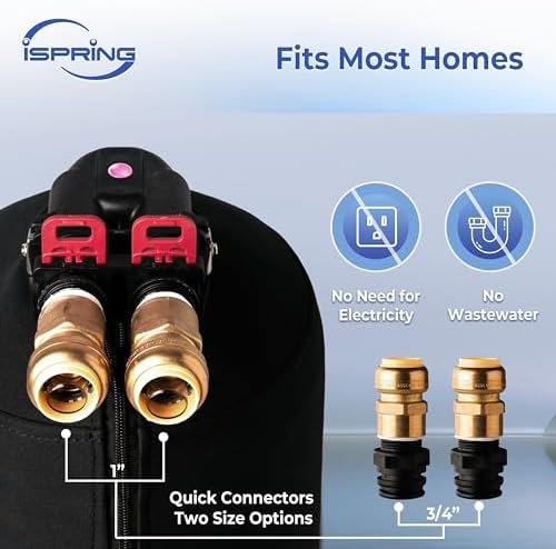 iSpring Whole House Water Filter System, Reduces Chlorine, Chloramine, Lead, Water Filter Lasts up to 3 Years, Model: WF1024 - Image 3