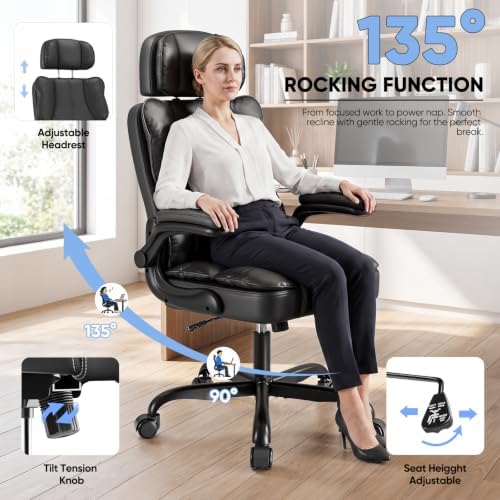 Kensaker Managerial Executive Chair with Adjustable Headrest - Image 3