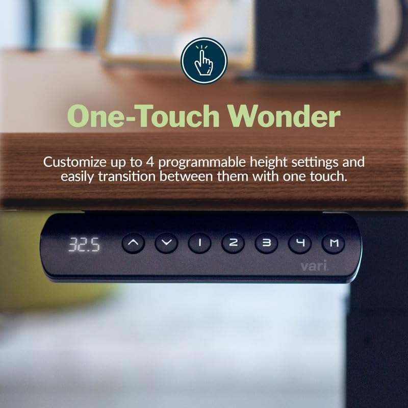 Vari ComfortEdge Electric Standing Desk – 48x30 – Walnut/Slate - Image 6