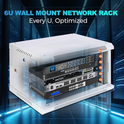 6U Wall Mount Server Rack 450mm Deep Network Cabinet, Lockable - Image 3