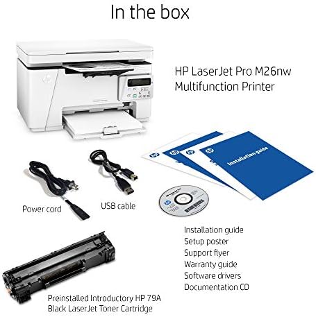 HP LaserJet Pro M26nw Wireless All-in-One Compact Laser Printer, Works with Alexa (T0L50A) - Image 4