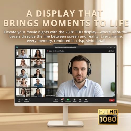 Lenovo A100 All-in-One Desktop Computer, 23.8 Inch IPS FHD Display, Intel N100 Processor, 32 GB RAM, 1 TB SSD, Intel UHD Graphics, Wired Keyboard & Mouse, Windows 11 Pro, White - Image 2
