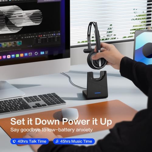 Wireless Headset with Mic for Work Bluetooth Headset with Microphone for PC - Image 6