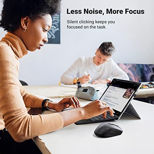 UGREEN Wireless Mouse 2.4G with USB Receiver, 5-Level 4000 DPI 6 Buttons,18 Months Battery Life Cordless Mouse, Ergonomic Computer Mice for Laptop, Computer, PC, MacBook, Chromebook Black - Image 5
